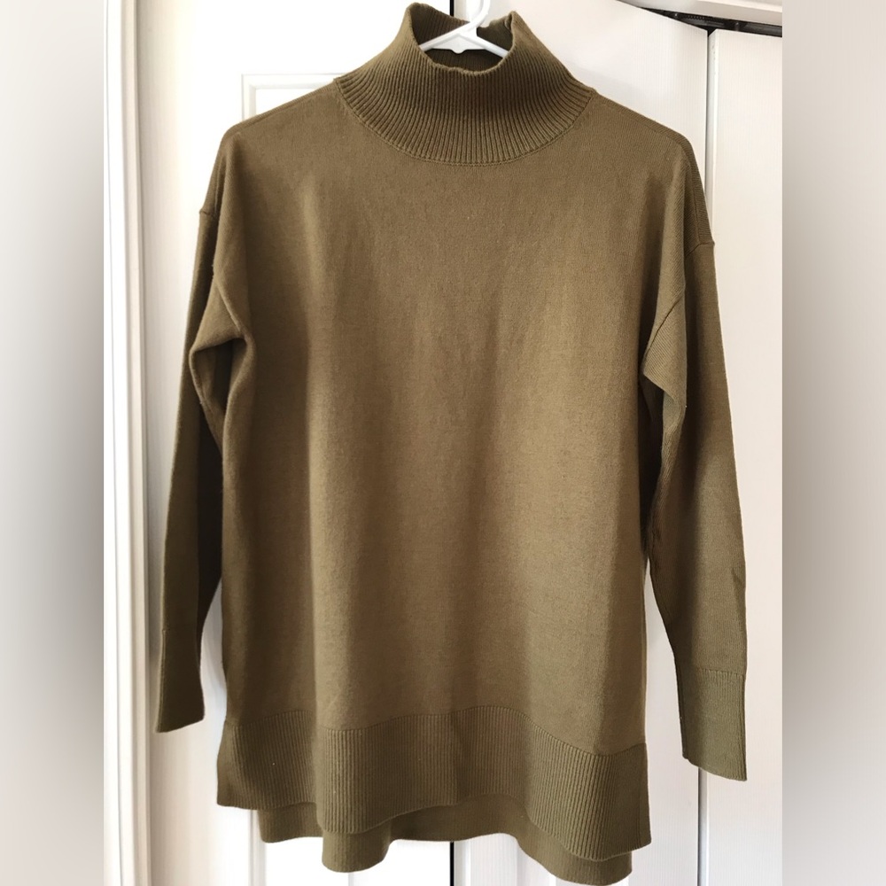 Olive Mockneck Sweater